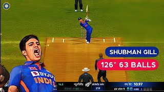 Shubman Gill 126* Runs Of 63 Balls | India Vs New Zealand 3rd T20 Highlights #realcricket22