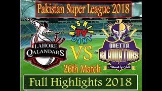 Lahore Qalandars Vs Quetta Gladiators 26Th Match Highlights 2018--Don Bradman Cricket 2014 Game Play