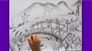 Dibujo de un Puente básico a Lápiz - Dibujo Fácil