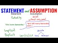 Statement and Assumption Tips and Tricks | Part 1