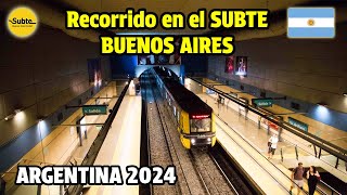 Recorrido en el SUBTE BUENOS AIRES ARGENTINA 2024 | Estaciones y COMBINACIONES 🇦🇷 🚈