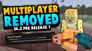 Minecraft Just REMOVED Multiplayer - For A Good Reason