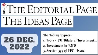 26th December 2022 | Gargi Classes The Indian Express Editorials & Idea Analysis | By R.K. Lata