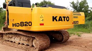 พาพี่น้องมาดู มาชม เครื่อง ปั้ม เก่ง แพร์ โป๊ะ KATO HD820-R5 excavator EP.6263