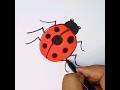 How to draw Lady bug easily 🐞 #viral #easydrawing #kidsvideo #ladybug
