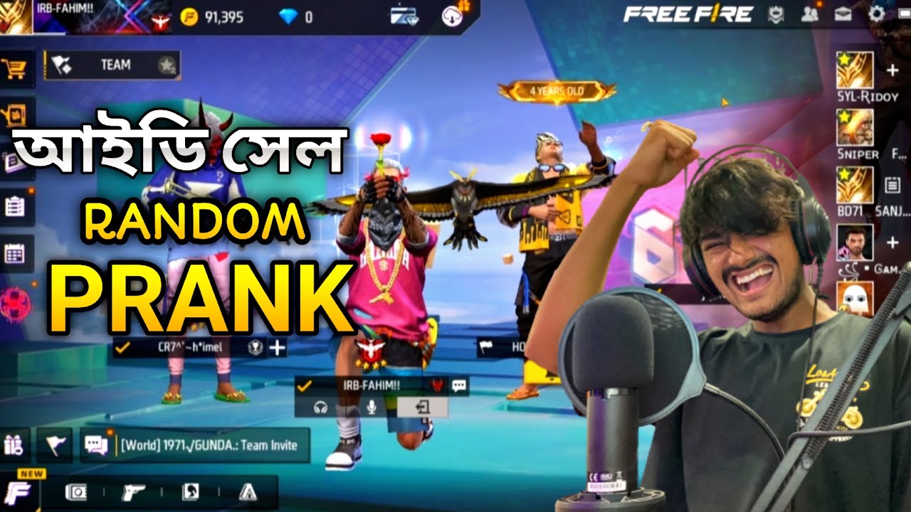 Free Fire Random Prank ёяшв Youtube