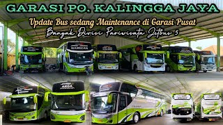 Garasi Po. Kalingga Jaya Jepara‼️Ramenya Bus Lagi Maintenance di Garasi Pusat. Banyak Bis Parwisnya🔥