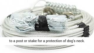 Petest 60ft Trolley Runner Cable for Heavy Dogs Up to 125 Pounds