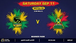 LIVE | Jamaica Tallawahs vs Guyana Amazon Warriors | CPL 2021