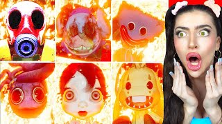 BURNING ALL Poppy Playtime Characters IN FIRE!? (NEW BUNZO-LONG LEGS TOY, & MORE!)