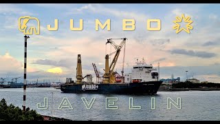 Rare visitors visit ! ! JUMBO JAVELIN - the special work boat of JUMBO SHIPPING