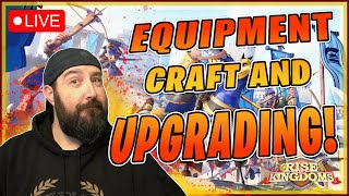 EQUIPMENT CRAFTING AND UPGRADE STREAM! Let's use all these equipment materials! - Rise of Kingdoms