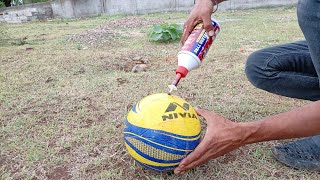 volleyball kaise thik kare || how to repair volleyball puncture ?