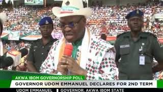 Governor Udom Emmanuel declares for second term