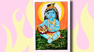 Janmashtami Special/ Krishna Painting Step by Step for Beginners