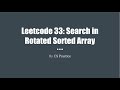 Leetcode 33: Search in Rotated Sorted Array