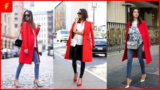 How to Wear Red Coat to Look Stylish