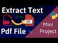 Extract Text from the PDF File || Python Mini Project #5 || PyPDF Module