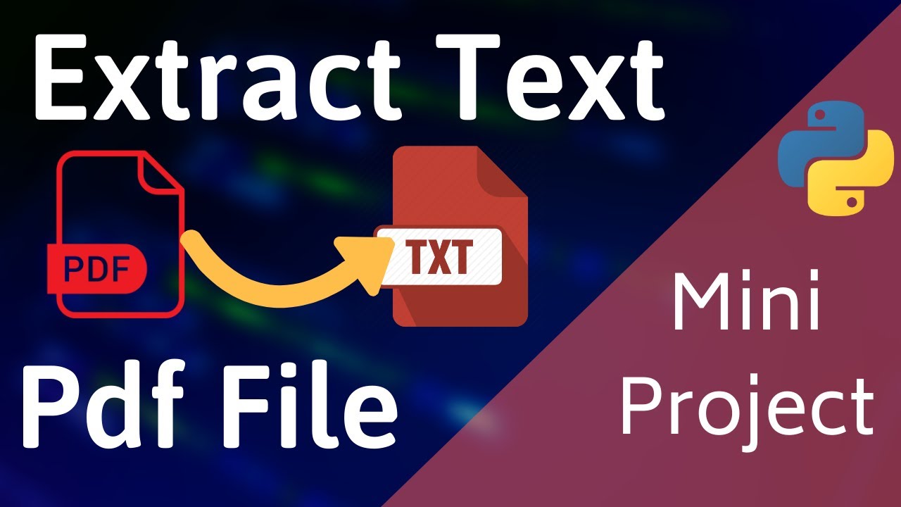 Extract Text From The PDF File || Python Mini Project #5 || PyPDF ...