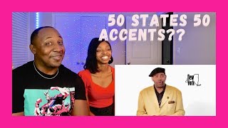 Couple Reacting to 50 People Showing Their States' Accents