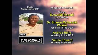 Clive Mcdonald Long Obituary
