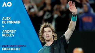 Alex de Minaur v Andrey Rublev Highlights | Australian Open 2024 Fourth Round