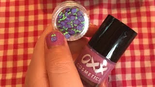 trying oxx blueberry nail polish- 2018