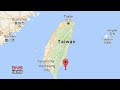 taiwan earthquake strong 6.0 tremor strikes off taitung city