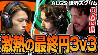 世界大会さながら！激闘のFNCvsFLCNの最終円3v3にて絶叫するNiceWigg【Apex翻訳】