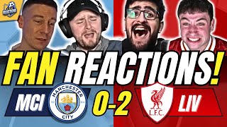 CITY \u0026 LIVERPOOL FANS REACTION TO MAN CITY 0-2 LIVERPOOL | PREMIER LEAGUE FAN REACTIONS