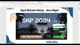 SKP 2024 INPUT RENCANA KINERJA GURU MAPEL