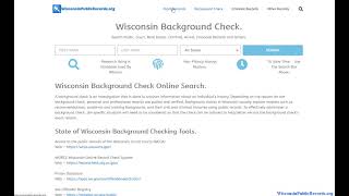 Wisconsin Public Records (Criminal, Court, Public Search Online).