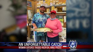 Prized tagged redfish caught by Texas woman