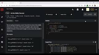 Get the Middle Character(s) of a Word in Javascript