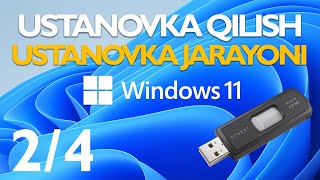 #2 WINDOWS 11 ustanovka qilish jarayoni fleshka yordamida || Windows 11 o'rnatish