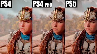 Horizon Forbidden West PS4 vs. PS4 Pro vs. PS5 Comparison | Loading Times, Graph