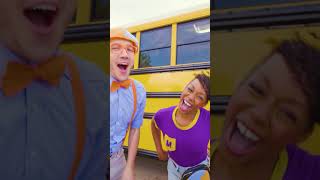 Learn about Yellow School Buses with BLIPPI and MEEKAH 🟠🔵🟣🟡 #shorts