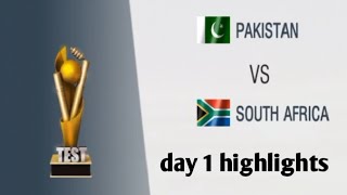 #pakvssouthafrica1sttestday1higlihgtsgamematch#pakvssatest2024 #babarazambaatingvssa1sttest2024