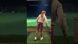 PGA pro Georgia Ball receives unsolicited advice from stranger at the driving range