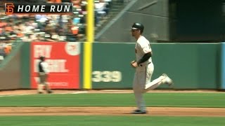 CIN@SF: Gillaspie gets the Giants on the board