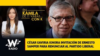 César Gaviria ignora invitación de Ernesto Samper para renunciar al Partido Liberal