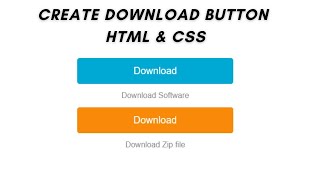 How to Create Download Button HTML and CSS