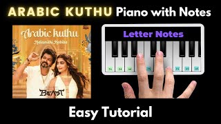 Arabic Kuthu Piano Tutorial with Notes | Halamathi Habibo | Anirudh | Vijay | Beast | 2022