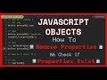 JavaScript Tutorial: 3 ways to remove property from an Object and check if property exists