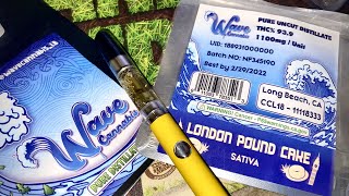 Wave Cannabis London Pound Cake THC Cartridge Review!