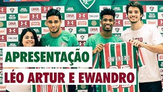 FluTV - Fluminense apresenta Léo Artur e Ewandro no CT Tricolor