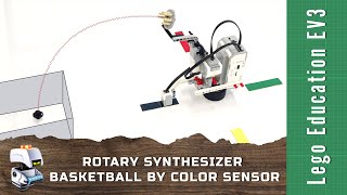 Lego EV3 Rotary synthesizer and Basketball by color sensor  // Building instruction \u0026 program