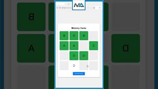 🧠 Build a Memory Game in 60 Seconds! ⏱️ (HTML, CSS, JavaScript) #shorts