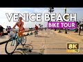 Relaxing Bike Ride on The Strand 8K HDR ASMR | Venice Beach to Santa Monica Pier | Los Angeles