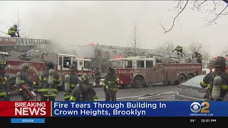 Fire Tears Through Building In Crown Heights, Brooklyn